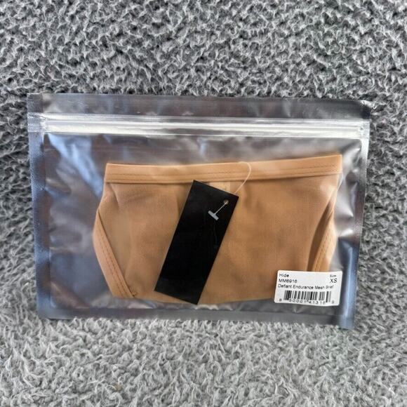 Todd Sanfield Brief Underwear mens XS Tan Hide Defiant Endurance Mesh NEW - Picture 1 of 4